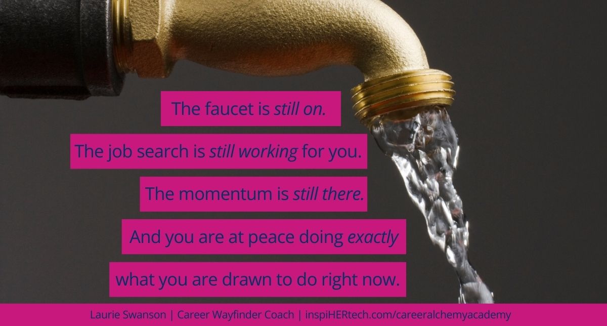 Keeping Your Job Search Faucet On and Enjoying the Summer